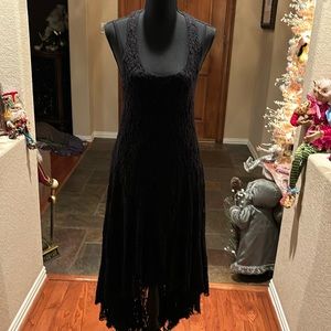 Gorgeous Johnny Was Biya black lace high low dress. Size S. Never worn.